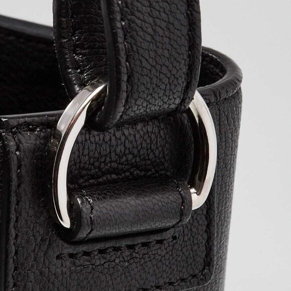 Givenchy Black Lambskin Leather Medium Lucrezia Tote Bag - Picture 9 of 12